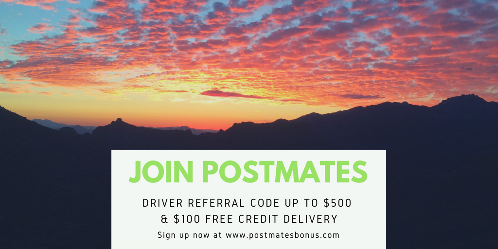 Postmates Referral Code TucsonSign up Bonus