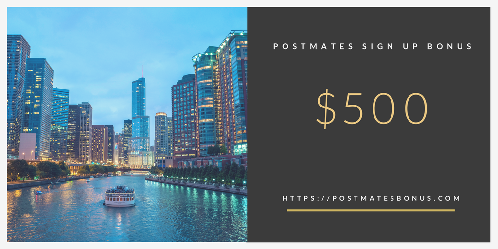 Postmates Signup Bonus Chicago up to 1,000