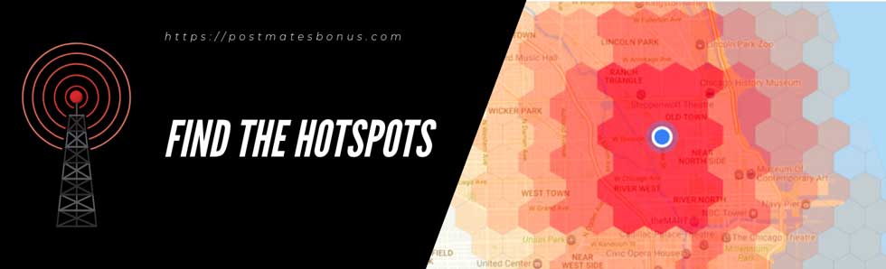 find the postmates hotspots