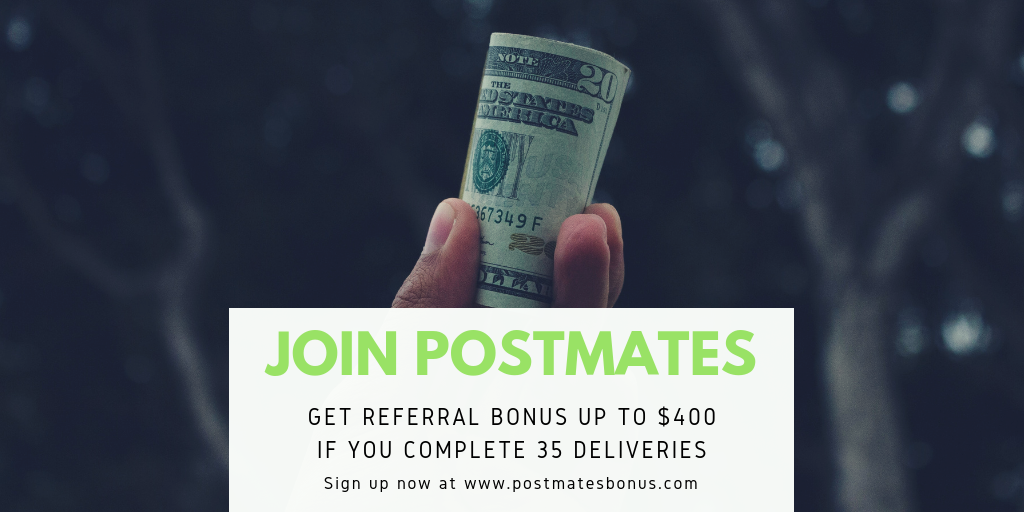 Postmates Signup Bonus Charleston //Get Bonus Up to 500
