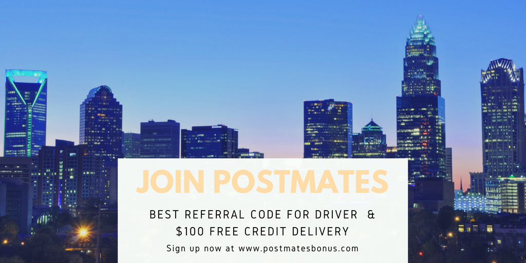 Postmates Best Signup Bonus Charlotte SC 2020 Up to 675